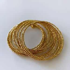 Stella & Dot Gold Bardot Spiral Bangle